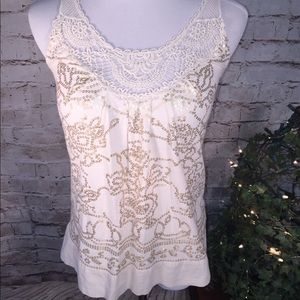 Anthropologie C. Keer Bordurette Gorgeous Camisole